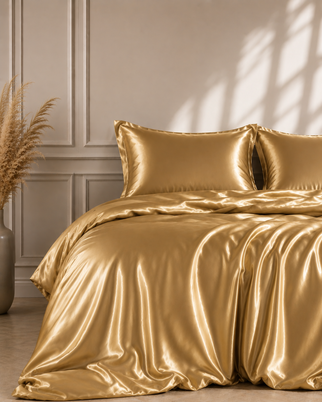 Set di biancheria da letto 100% in raso saten di gelso